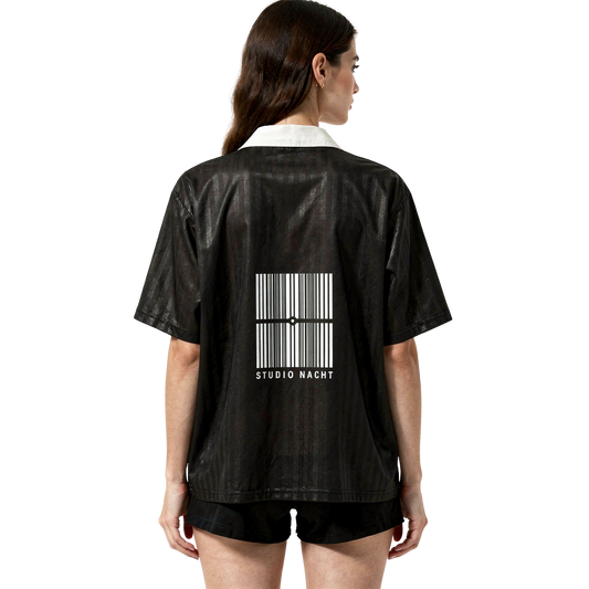 Contrast Collar Striped Soccer Jersey