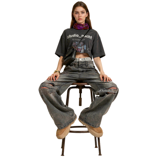 Vintage - Inspired Street - Women's Ripped Jeans