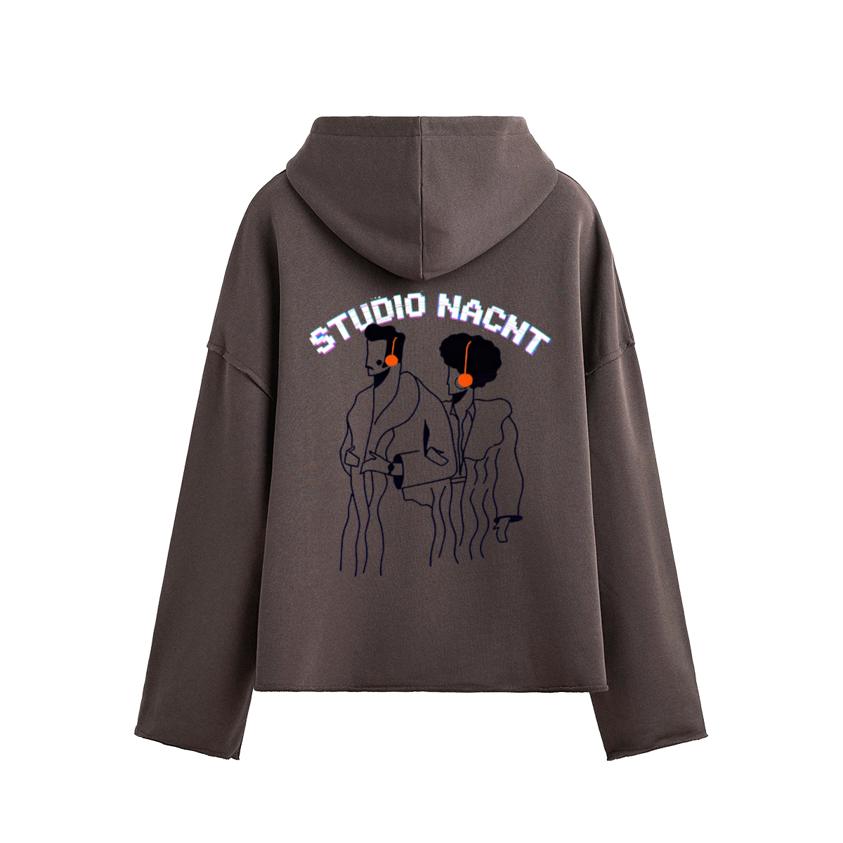 STUDIO NACHT — NO SIGNAL BOXY HOODIE