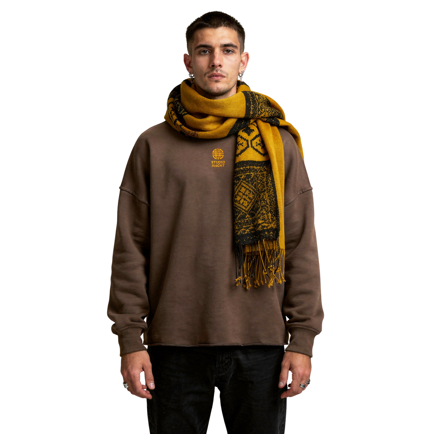 STUDIO NACHT — NO SIGNAL BOXY HOODIE